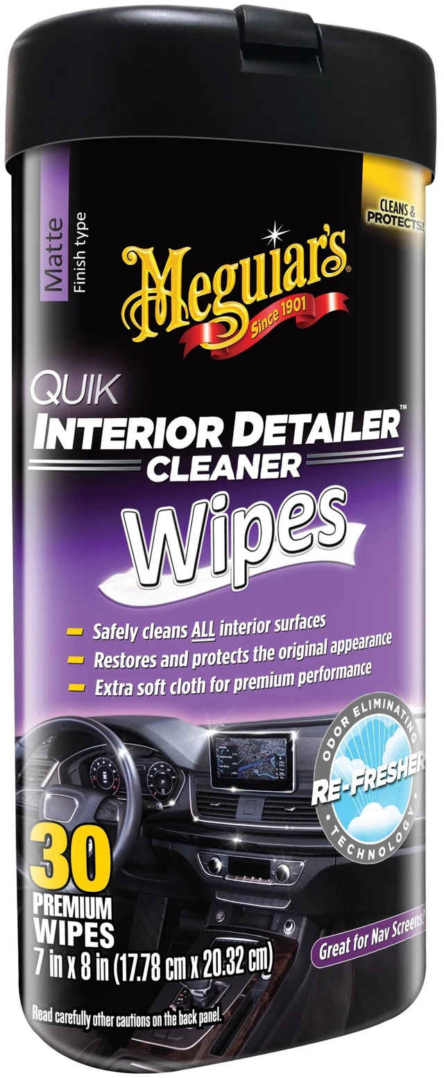 Main image of Meguiar's Quik Interior Detailer Cleaner Wipes G13600, 30 Count