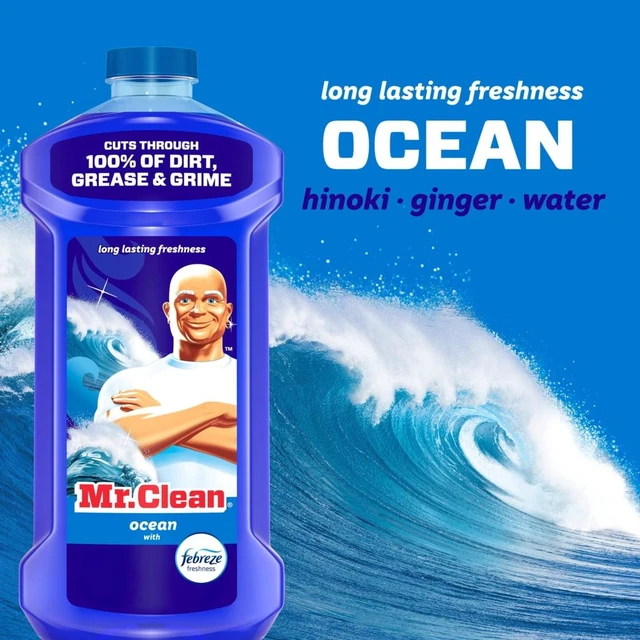 Alt view image 3 of 6 - Mr. Clean All Purpose Cleaner, Ocean, 41 fl oz (4 Pack)