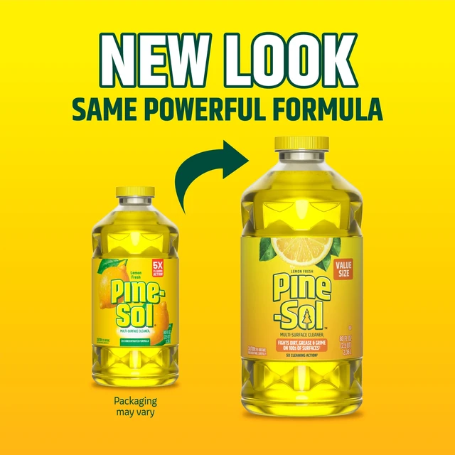 Alt view image 3 of 5 - Pine-Sol Multi-Surface All Purpose Cleaner, Lemon Fresh, 80fl oz (2-Pack)