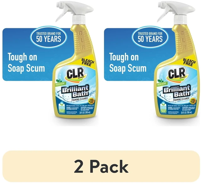 Main image of 2-Pack CLR Brilliant Bath Foaming Multi-Surface Cleaner, Fresh Scent, EPA Safer Choice, 26fl oz