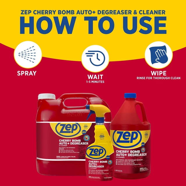 Alt view image 2 of 6 - Zep Cherry Bomb Auto and Shop Degreaser and Cleaner, Cherry Blast Scent, 128 fl oz