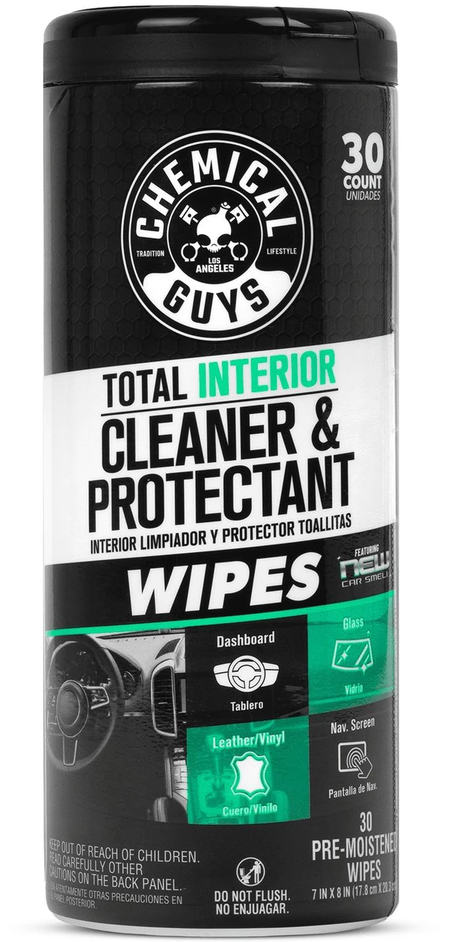 Main image of Chemical Guys Total Interior New Car Smell Cleaner & Protectant Wipes, 30ct Canister