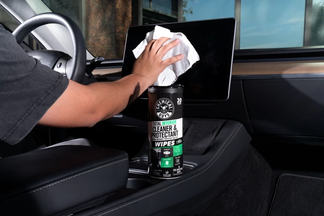 Alt view image 5 of 5 - Chemical Guys Total Interior New Car Smell Cleaner & Protectant Wipes, 30ct Canister