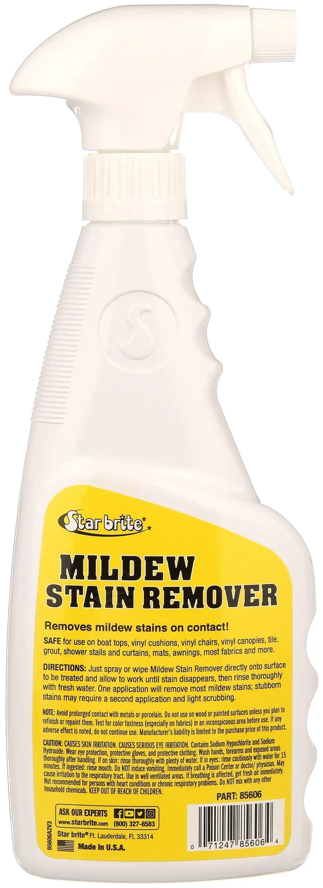 Alt view image 3 of 5 - STAR BRITE 085606N Mildew Stain Remover + Cleaner for Boats, RVs & Homes, 16oz