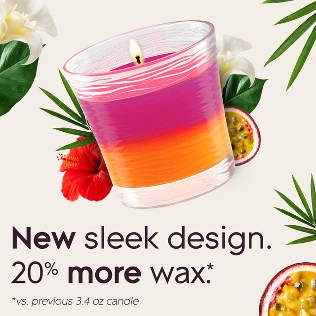 Alt view image 3 of 5 - Glade 2in1 Single Wick Candles, Hawaiian Breeze + Vanilla Passionfruit, 8.16Oz, 2 Count