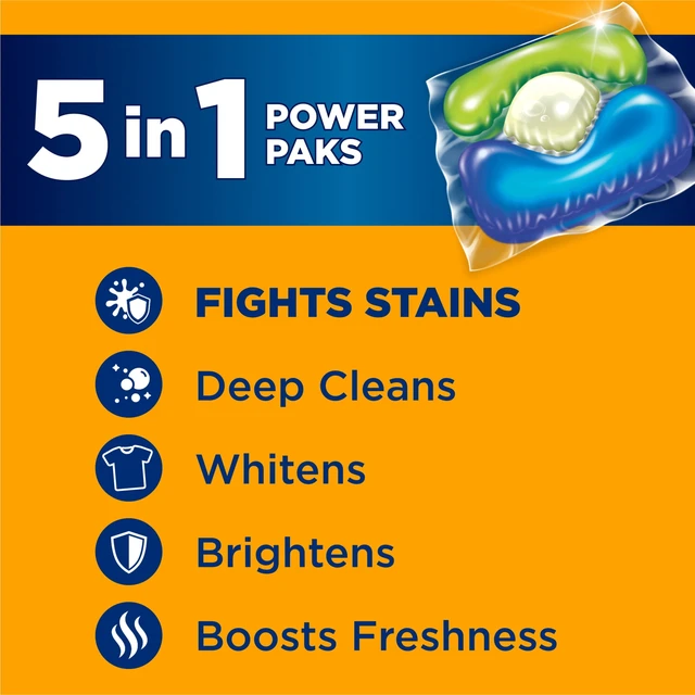 Alt view image 3 of 5 - ARM & HAMMER Plus OxiClean 5-in-1 Laundry Detergent Paks, Fresh Scent, 42 Count