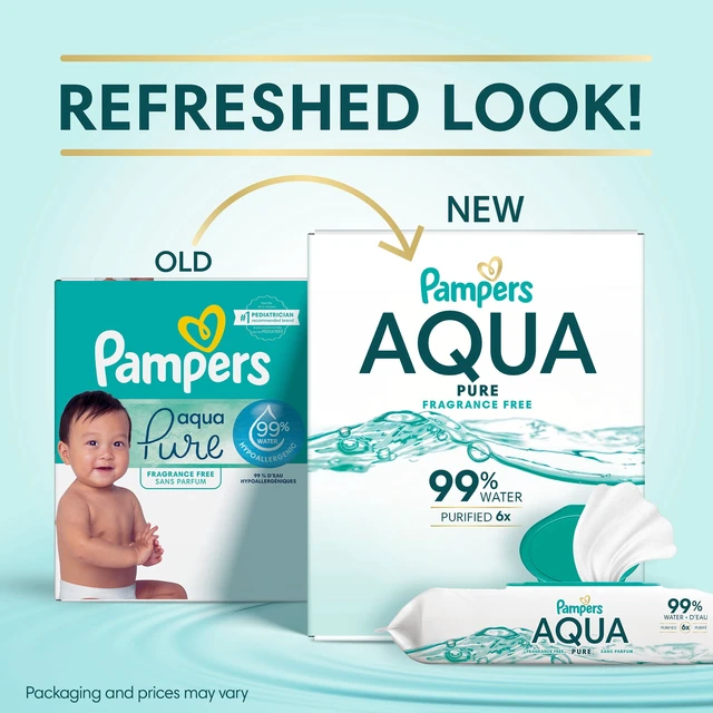 Alt view image 5 of 6 - Pampers Aqua Pure Unscented Baby Wipes, 2-Pack, 112 Count