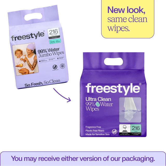 Alt view image 2 of 6 - Freestyle Soft Jumbo Baby Wipes for Sensitive Skin, Unscented, 3Flip-TopPacks, 216TotalCount