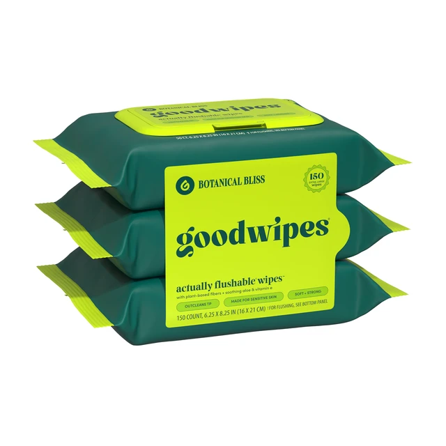 Alt view image 4 of 5 - Goodwipes Flushable Butt Wipes, Botanical Bliss Scented, 3 Pack, 150 Total Wipes