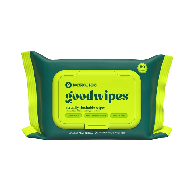 Alt view image 3 of 5 - Goodwipes Flushable Butt Wipes, Botanical Bliss Scented, 3 Pack, 150 Total Wipes