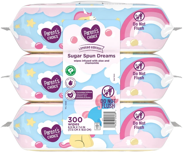 Main image of Parent's Choice Sugar Spun Dreams Limited Edition Baby Wipes, 300 Count