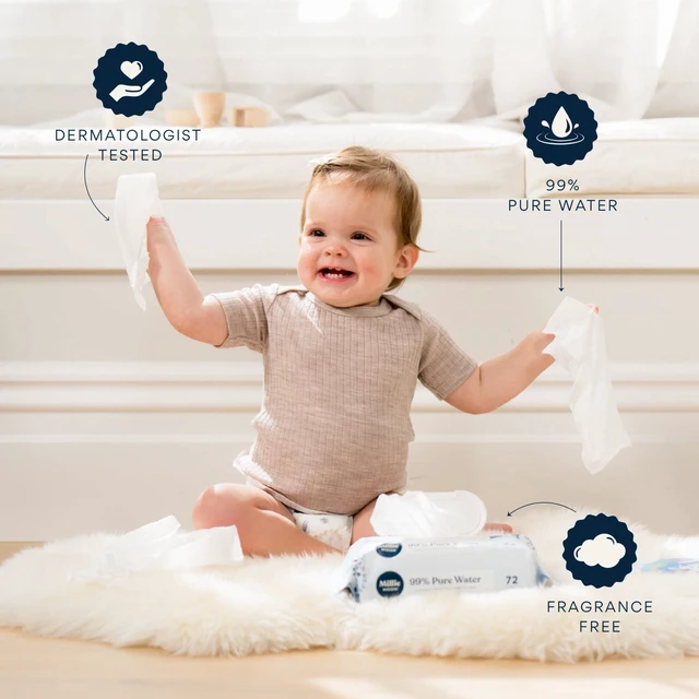 Alt view image 2 of 5 - Millie Moon 99% Pure Water Baby Wipes, 216 Count