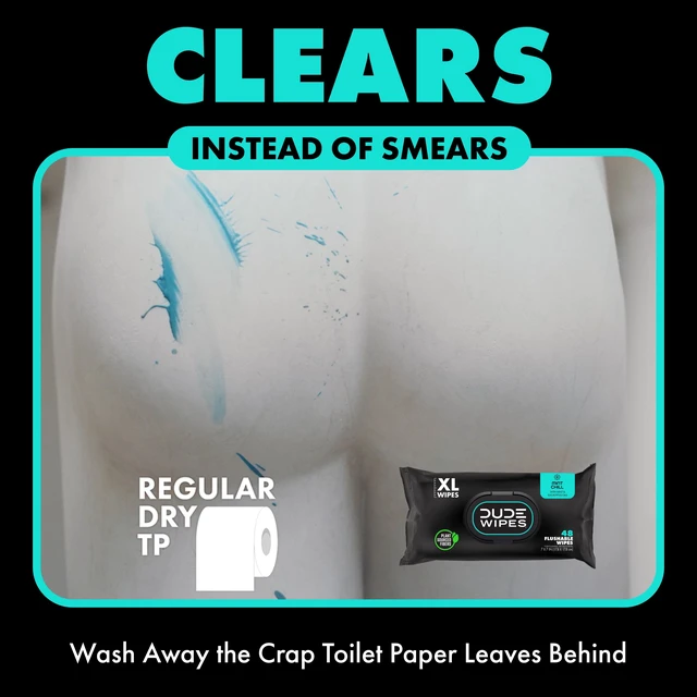 Alt view image 4 of 5 - DUDE Flushable Wipes, Extra Large Mint Chill Wet Wipes, 48 Count, 3 Pack (144 Total)