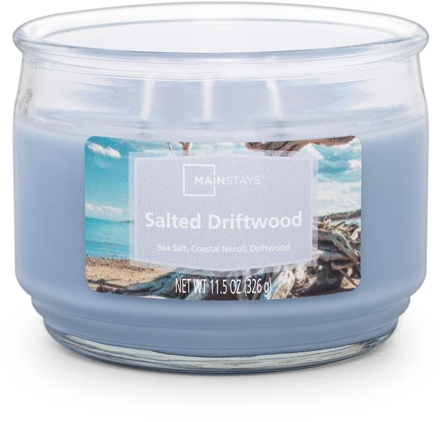 Main image of Mainstays Salted Driftwood Scented Jar Candle, 11.5oz