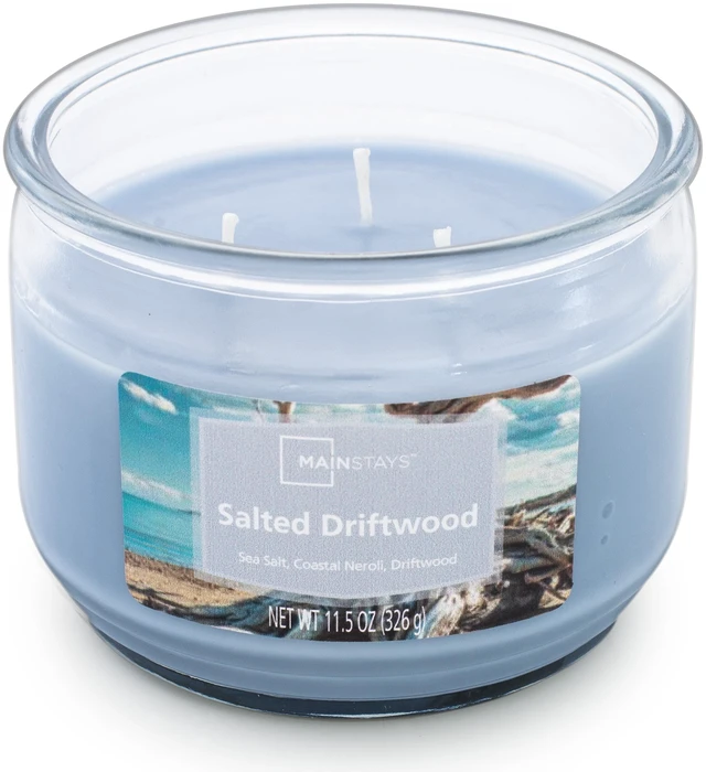 Alt view image 5 of 5 - Mainstays Salted Driftwood Scented Jar Candle, 11.5oz