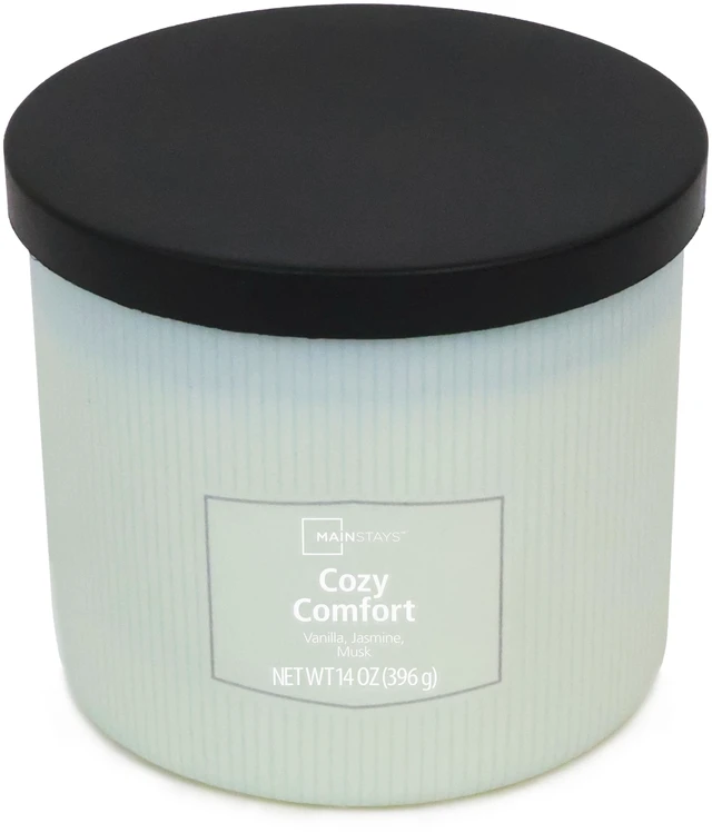 Alt view image 4 of 6 - Mainstays Cozy Comfort 3-Wick Textured Wrapped Scented Candle, 14 oz