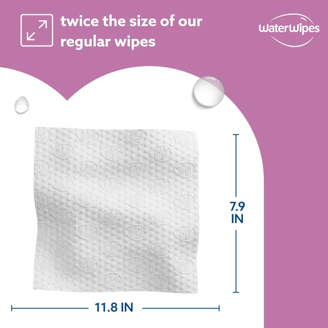Alt view image 5 of 5 - WaterWipes Sensitive Body & Intimate Wipes, 99.9% Water, Unscented, Hypoallergenic Adult Care Wet Wipes, 90 Wipes