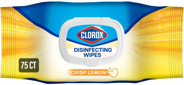 Main image of Clorox Disinfecting Cleaning Wipes Flex Pack, Bleach Free, Crisp Lemon, 75 Count