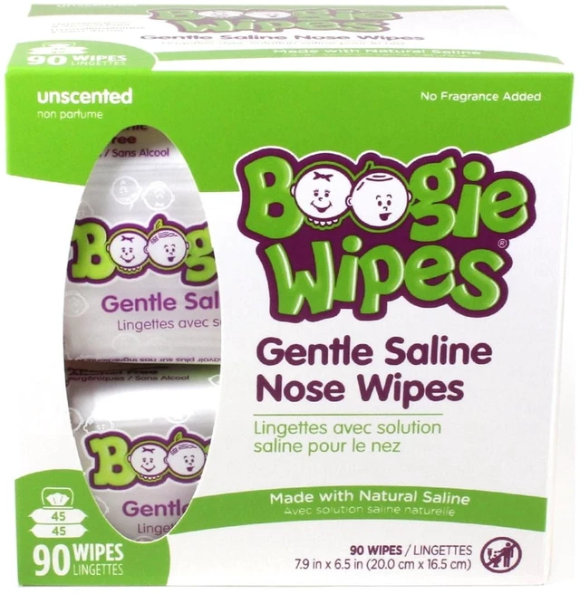 Alt view image 5 of 6 - Boogie Wipes Saline Nose Wipes Hypoallergenic Alcohol-Free Unscented 90 Count