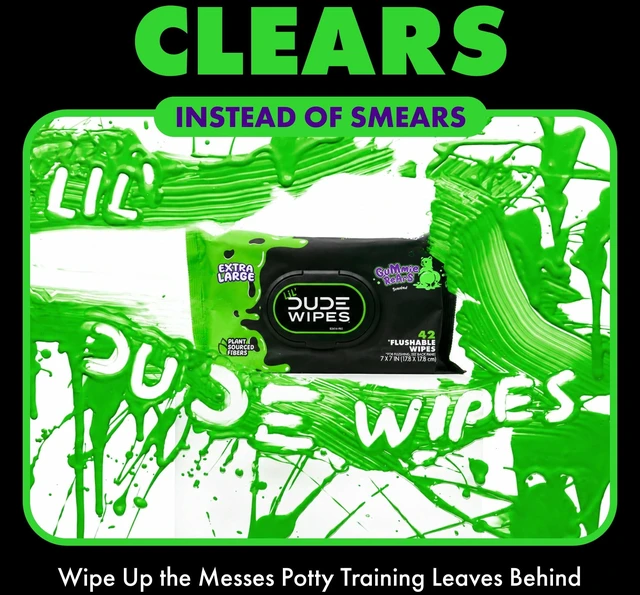 Alt view image 4 of 6 - LiL' DUDE Gummie Rears Extra Large Flushable Wet Wipes, Gummy Bear Scent, 42 Count (3 Pack)