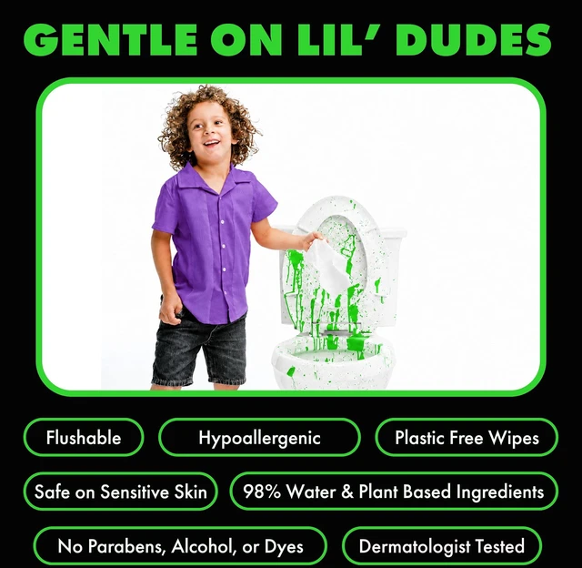 Alt view image 2 of 6 - LiL' DUDE Gummie Rears Extra Large Flushable Wet Wipes, Gummy Bear Scent, 42 Count (3 Pack)