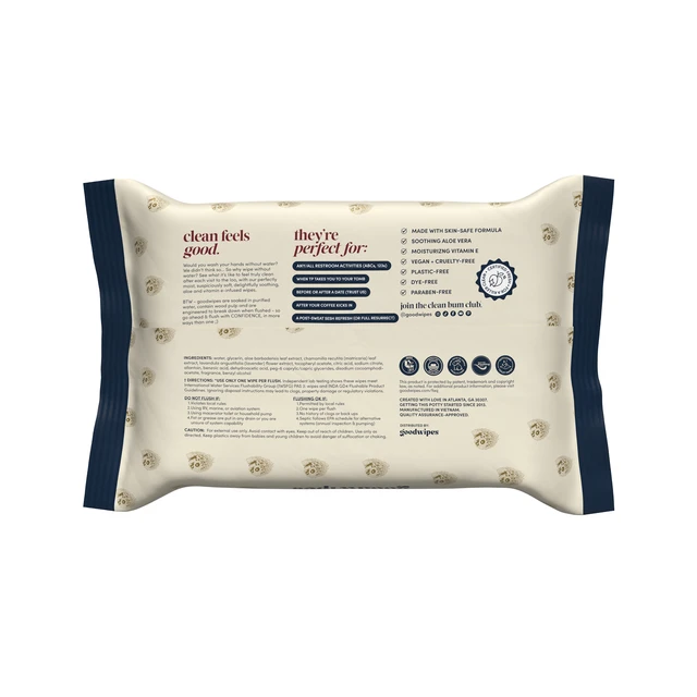Alt view image 4 of 6 - GoodWipes Flushable Butt Wipes, Liquid Death Cream Soda Scented, 3 Pack, 150 Total XL Wipes