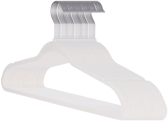 Main image of Better Homes & Gardens Beige Ultra Slim Velvet Non-Slip Clothes Hangers, 30 Pack