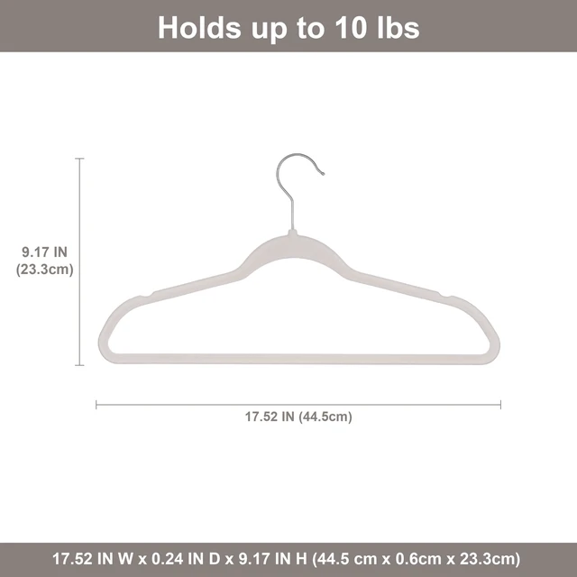 Alt view image 6 of 6 - Better Homes & Gardens Beige Ultra Slim Velvet Non-Slip Clothes Hangers, 30 Pack