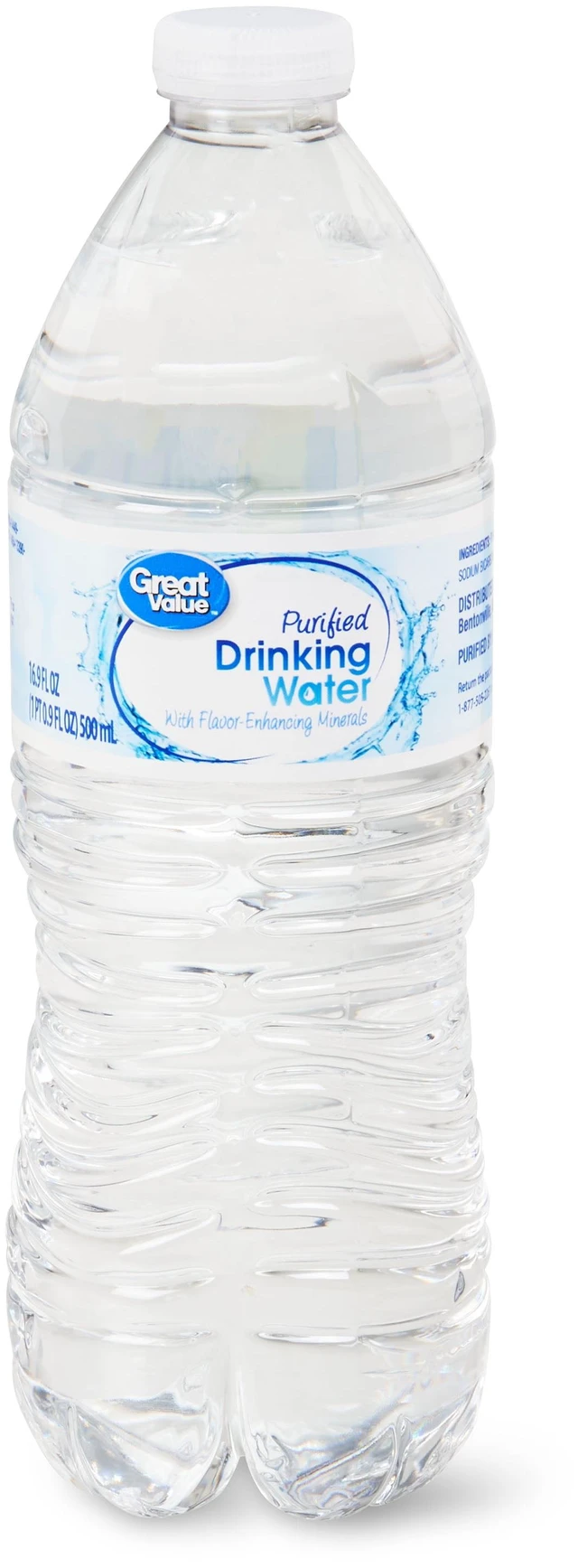 Alt view image 5 of 6 - Great Value Purified Drinking Water, 16.9 fl oz, 24 Count