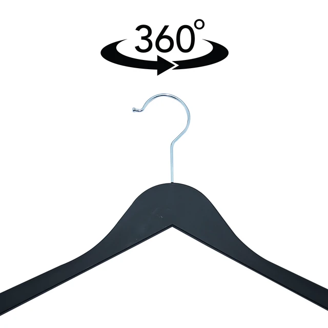 Alt view image 5 of 6 - Better Homes & Garden Non-Slip Adult Hangers, Rubber, Rich Black, 5 Count