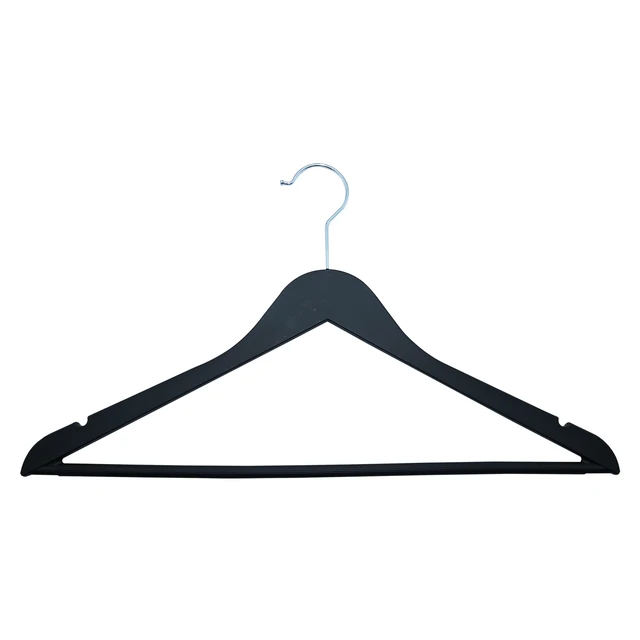 Alt view image 4 of 6 - Better Homes & Garden Non-Slip Adult Hangers, Rubber, Rich Black, 5 Count