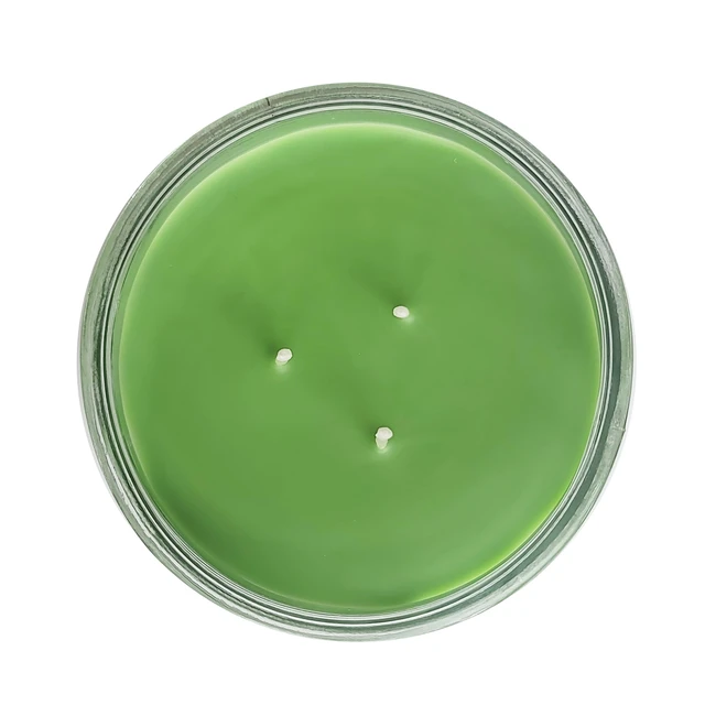 Alt view image 2 of 6 - Mainstays Sweet Apple 3-Wick Glass Jar Candle, Green, 11.5oz