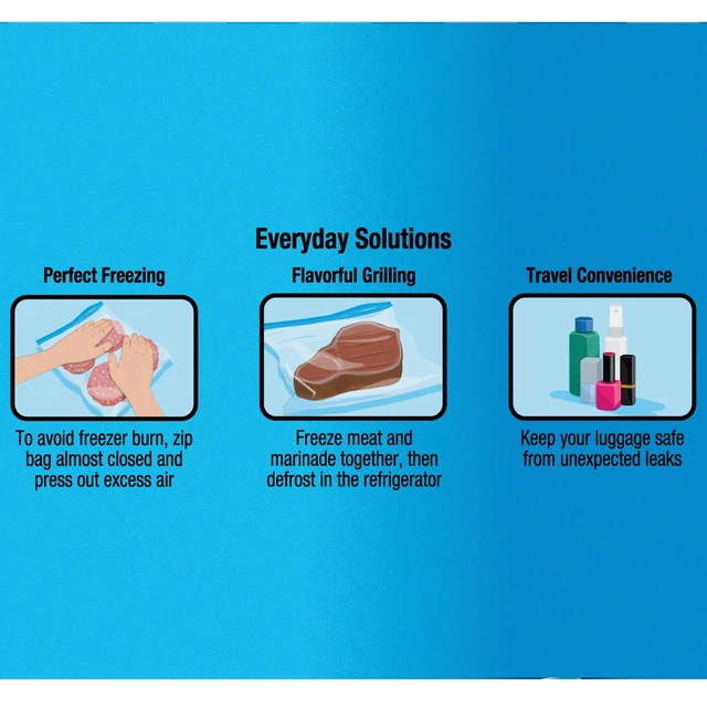 Alt view image 6 of 6 - Great Value Freezer Guard Double Zipper Freezer Bags, Quart, 100 Count