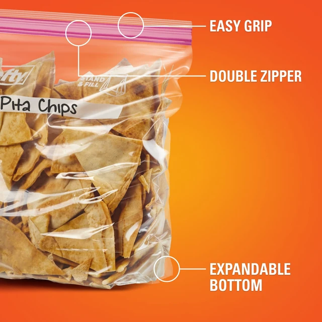 Alt view image 4 of 5 - Hefty Press to Close Gallon Storage Bags, 40 Count
