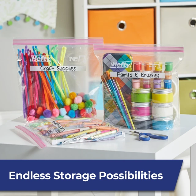 Alt view image 5 of 5 - Hefty Press to Close Gallon Storage Bags, 40 Count
