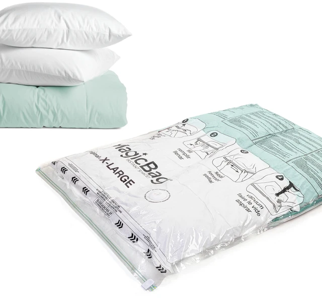 Alt view image 5 of 5 - MagicBag Variety Pack Vacuum Storage Bags, 8 Pack, Flat Compression for Clothing & Bedding, Space Saving & Airtight