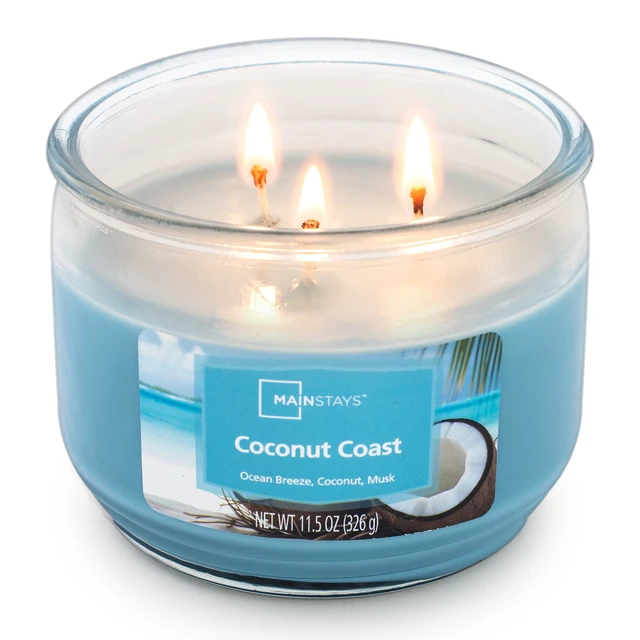 Alt view image 2 of 5 - Mainstays 11.5oz Coconut Coast Scented Candle Jar