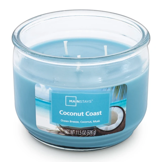 Alt view image 4 of 5 - Mainstays 11.5oz Coconut Coast Scented Candle Jar