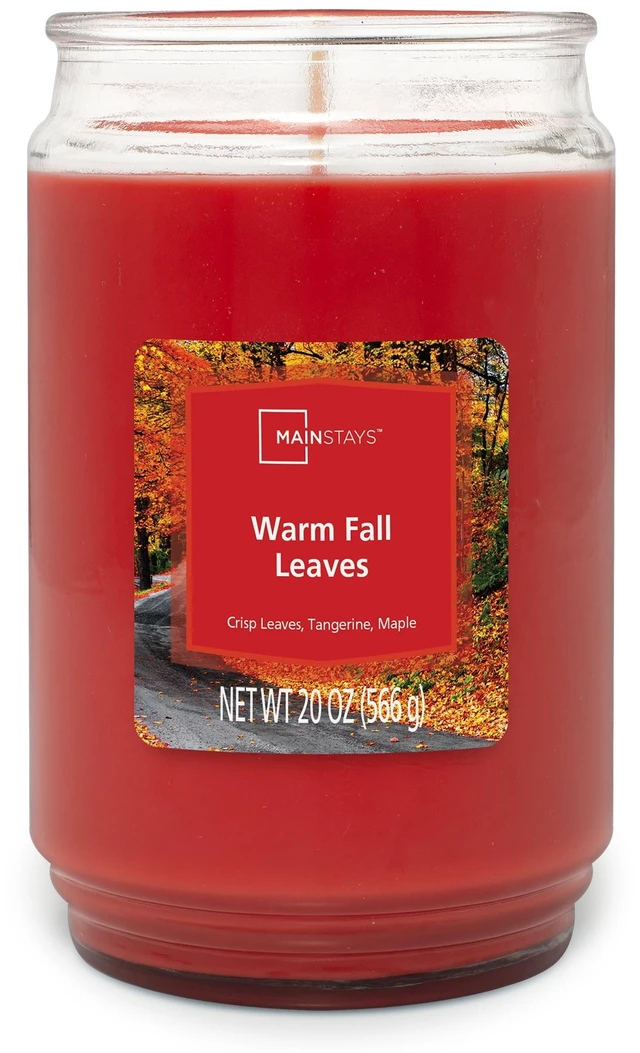 Main image of Mainstays 20 oz Warm Fall Leaves 3-Wick Candle