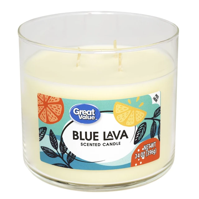 Alt view image 6 of 6 - (2-Pack) Great Value Blue Lava Scented Jar Candle, 3 Wicks, 14oz