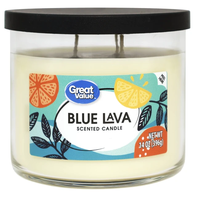 Alt view image 5 of 6 - (2-Pack) Great Value Blue Lava Scented Jar Candle, 3 Wicks, 14oz