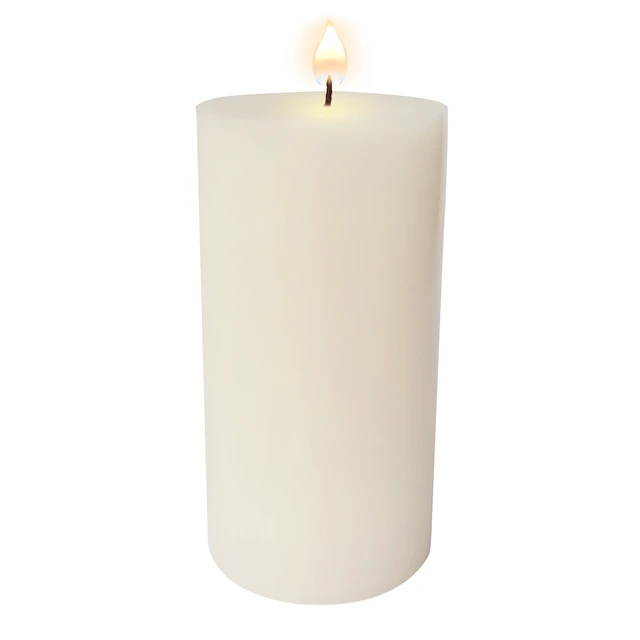 Alt view image 2 of 6 - Mainstays Pillar Candle Single Wick 3"x6" Unscented Ivory