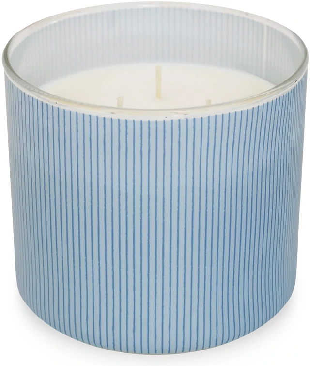 Alt view image 2 of 6 - Mainstays 14 oz 3-Wick Textured Wrapped Candle, Salted Driftwood