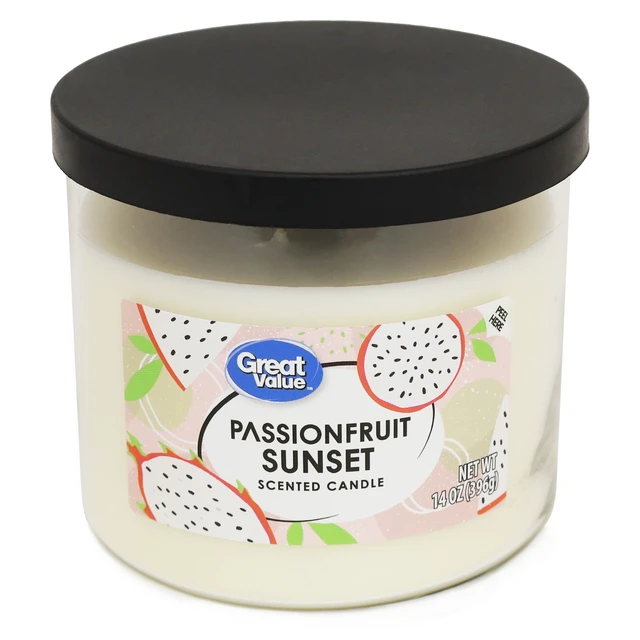 Alt view image 2 of 6 - Great Value Passionfruit Sunset Scented Jar Candle 14oz