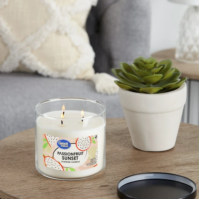 Alt view image 5 of 6 - Great Value Passionfruit Sunset Scented Jar Candle 14oz