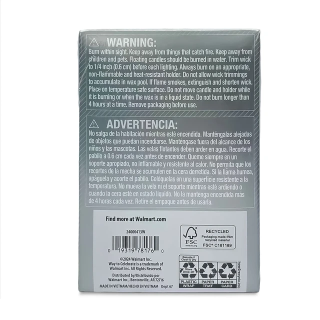 Alt view image 3 of 6 - Way to Celebrate Floating Candles, Unscented, White, 12 Count
