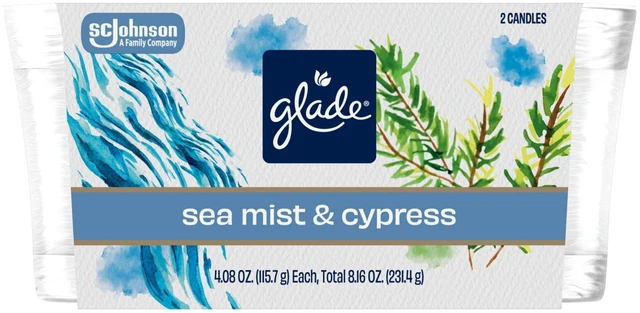 Main image of Glade Candles Sea Mist & Cypress Fresh Collection 8.16oz 2-Pack