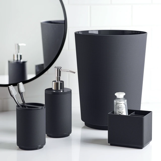 Alt view image 2 of 5 - Mainstays Soft Touch Black Plastic Toothbrush Holder for Adults and Kids