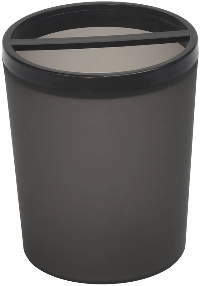 Main image of Mainstays Frosted Black Plastic Toothbrush Holder