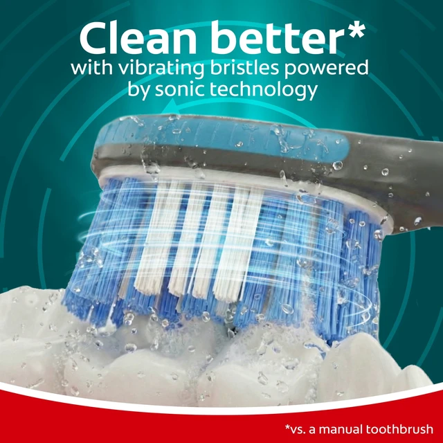 Alt view image 6 of 6 - Colgate 360 Vibrate Deep Clean Battery Powered Electric Toothbrush with Soft Bristles, 1 Pack